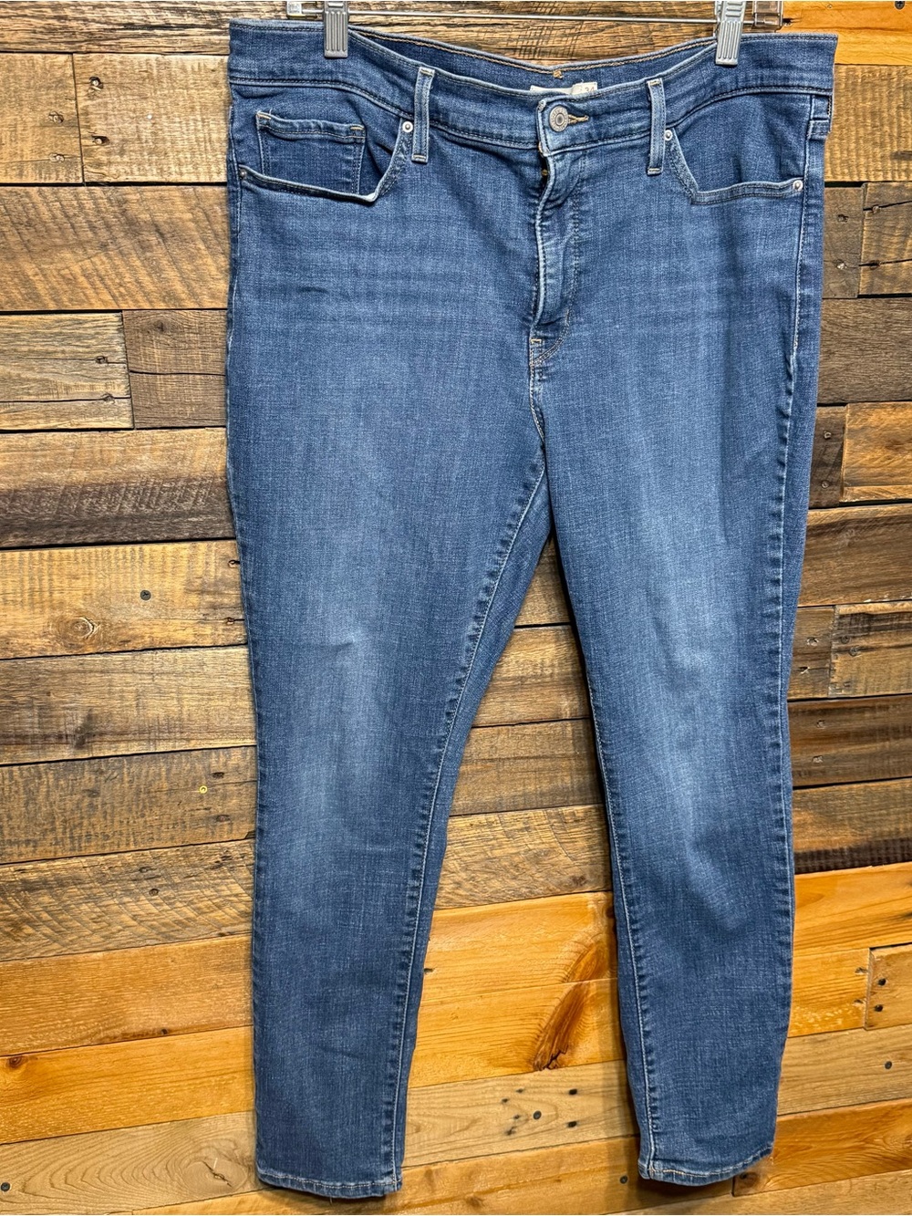 Levis 311 Shaping Skinny Jeans Womens 34 Dark Wash Blue Denim Stretch Mid Rise
